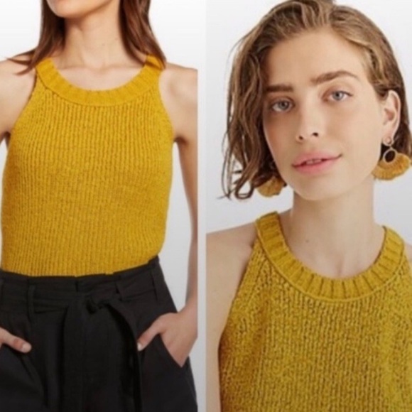 Point Sur Mustard Yellow Knit Sweater Tank Size Small - Picture 7 of 7